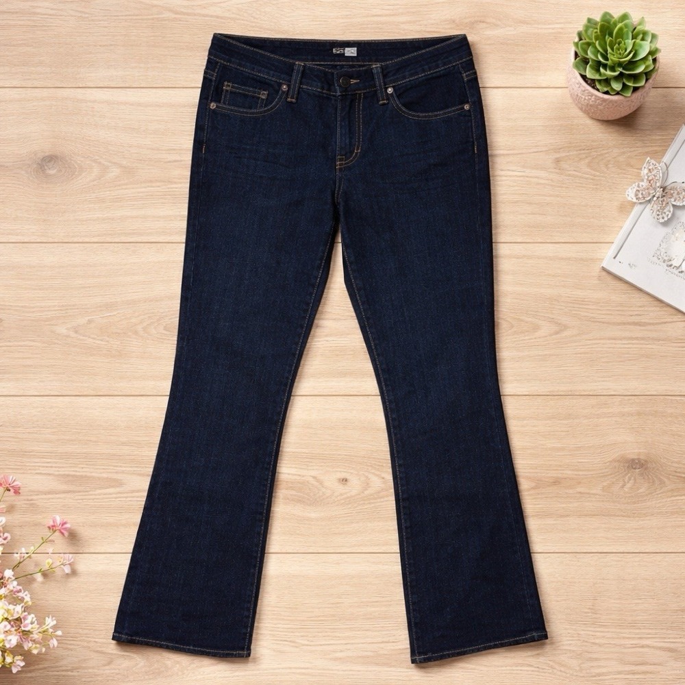 J.Crew‎ Bootcut Jeans Women's 27 Dark Wash Low Rise Style 19024 31 Inseam